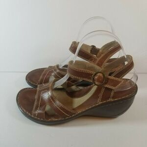 Hush Puppies Womens Size 8 Brown Rapunzel Slingback Leather Sandals